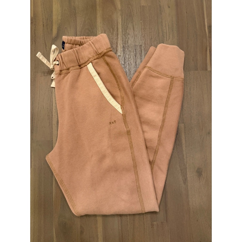 Abercrombie Fitch Girls XS‎ Joggers Sweatpants Peach Fleece Casual Comfort